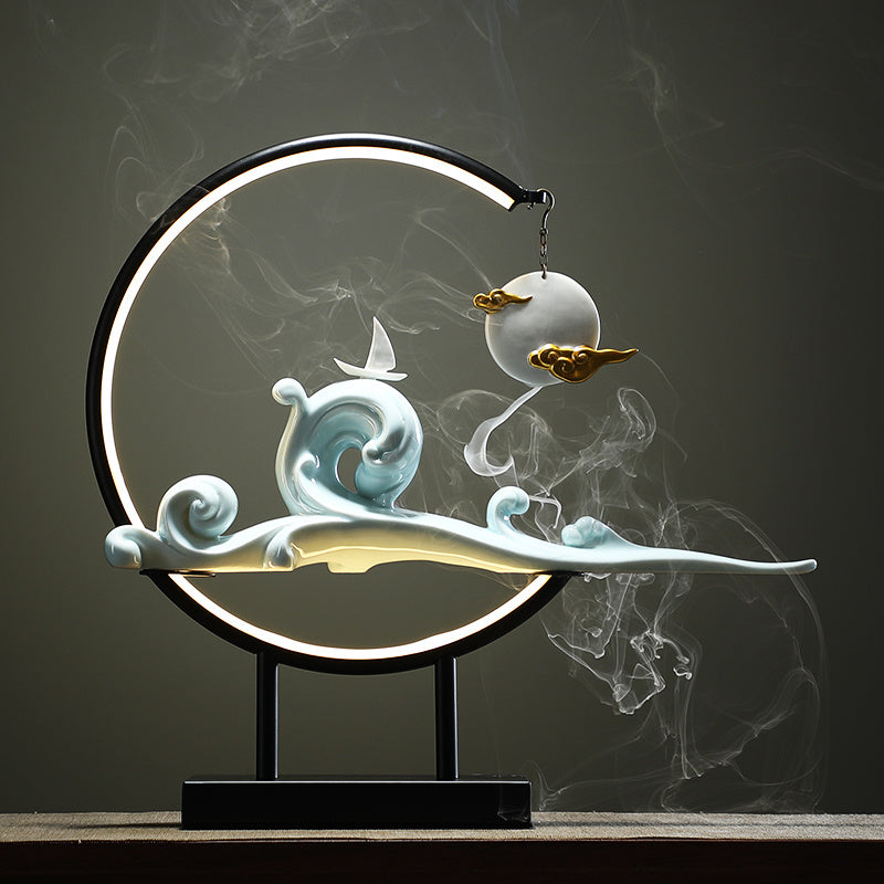 Zen Backflow Incense Burner - Hanging Waterfall Incense Holder