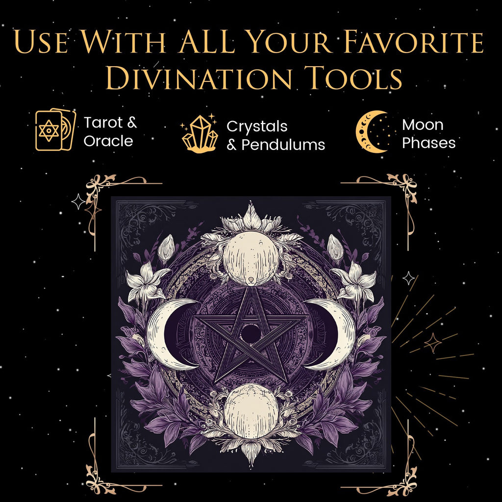 Tarot Tablecloth - Mystical Altar Cloth for Card Readings