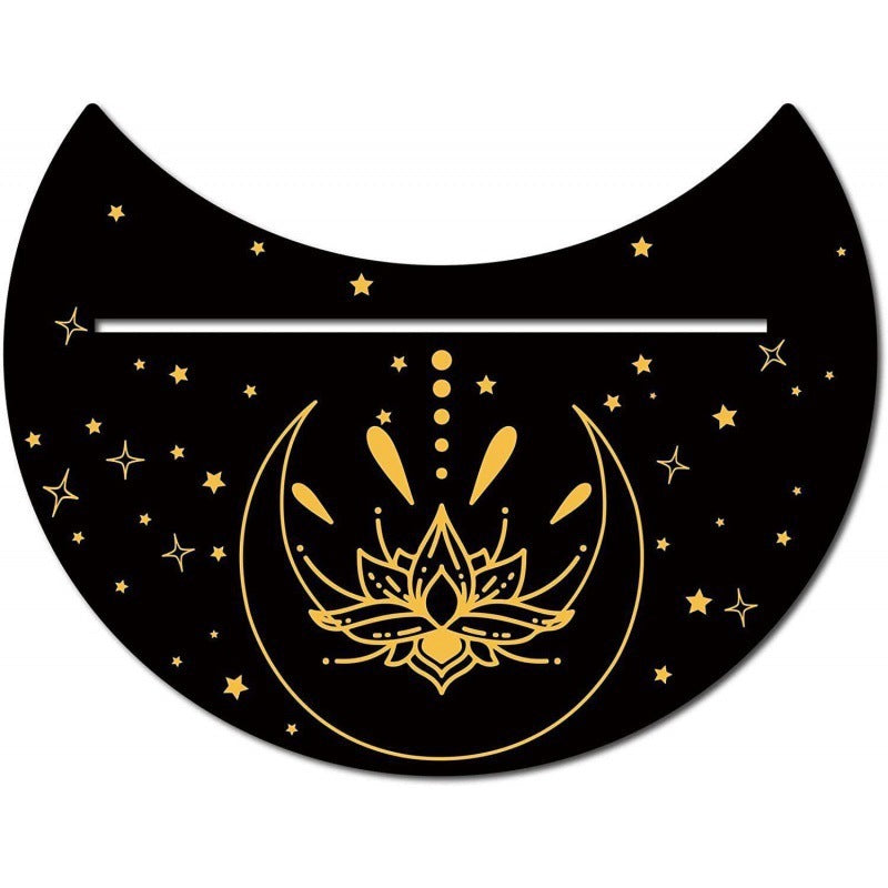 Crescent Moon Wooden Tarot Card Stand - Display Holder & Bracket