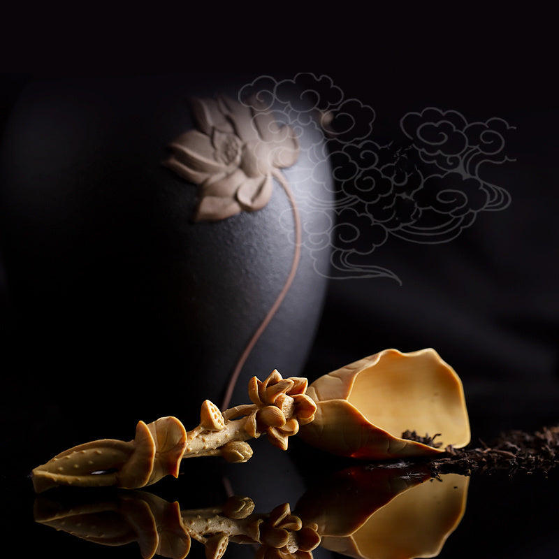 Boxwood Tea Spoon - Hand-Carved Chinese Zen Tea Ceremony Tool