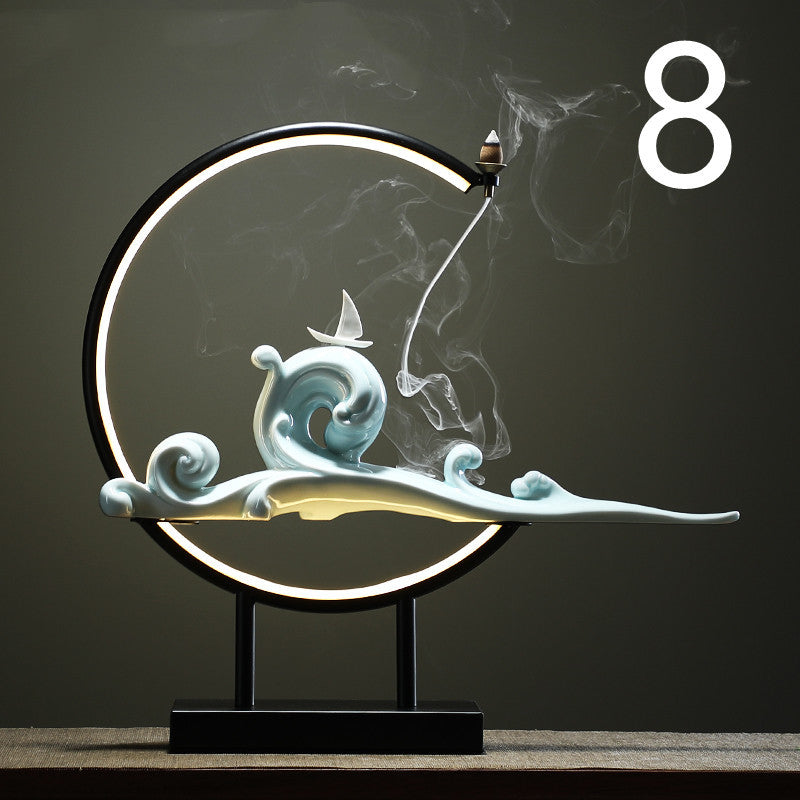 Zen Backflow Incense Burner - Hanging Waterfall Incense Holder