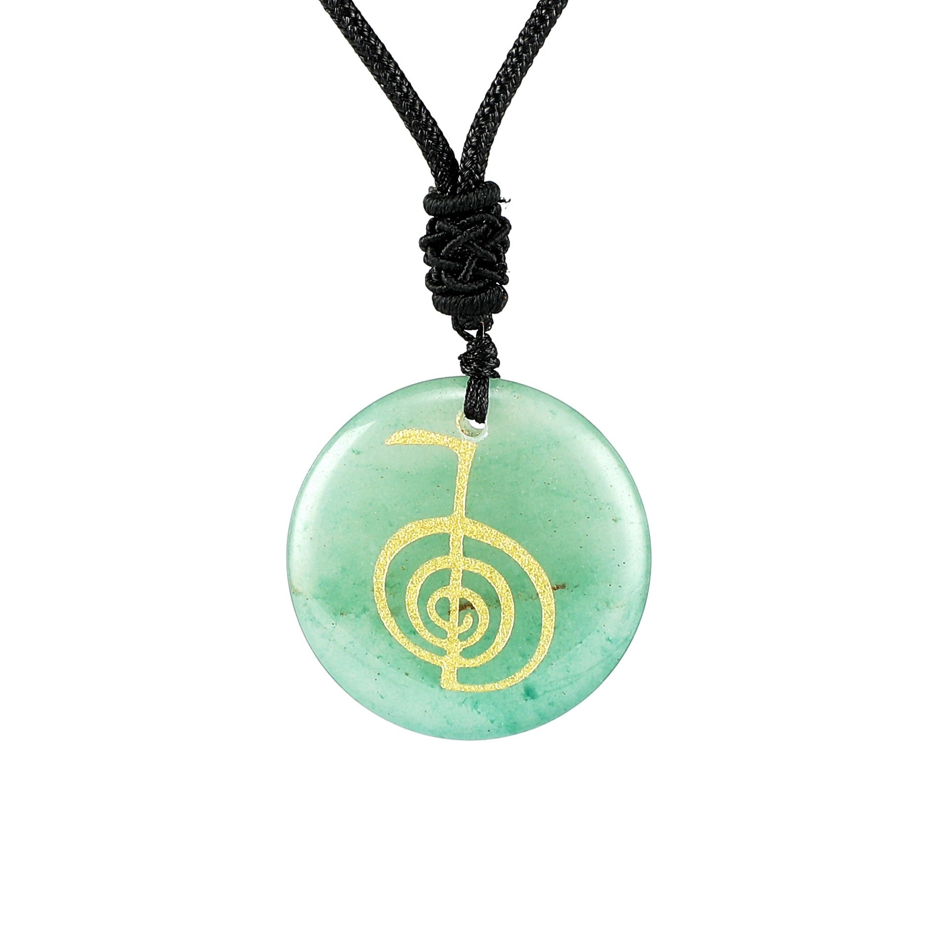 Natural Crystal Agate Spiral Pendant Necklace - Carved Aura Stone Jewelry