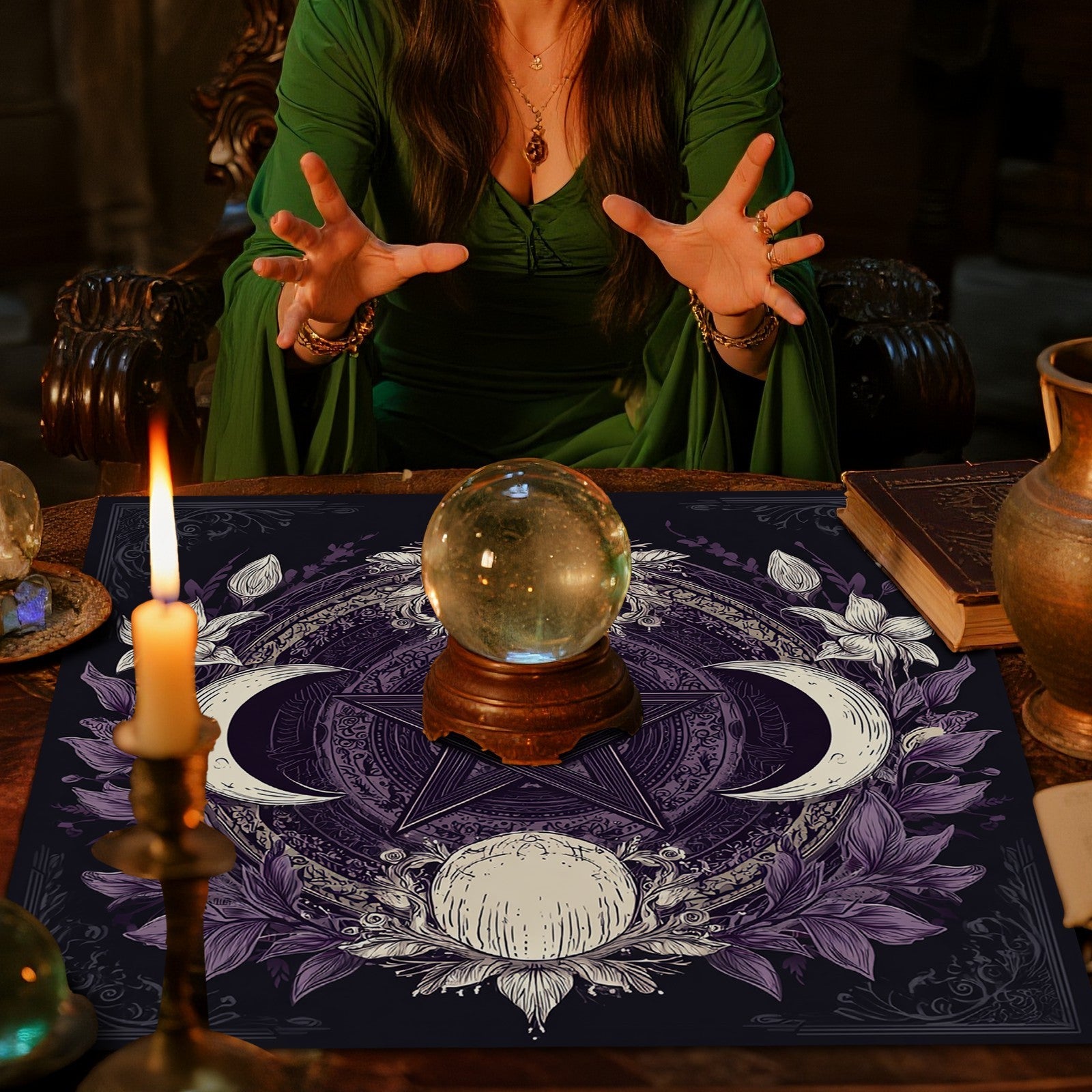 Tarot Tablecloth - Mystical Altar Cloth for Card Readings