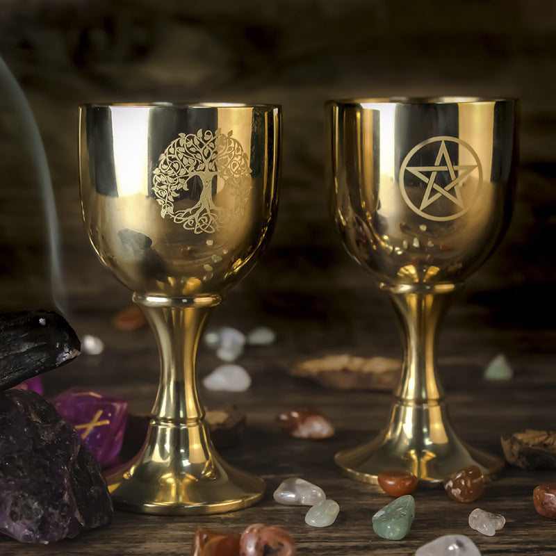 Triple Moon Pentagram Mug - Mystical Ceramic Coffee Cup