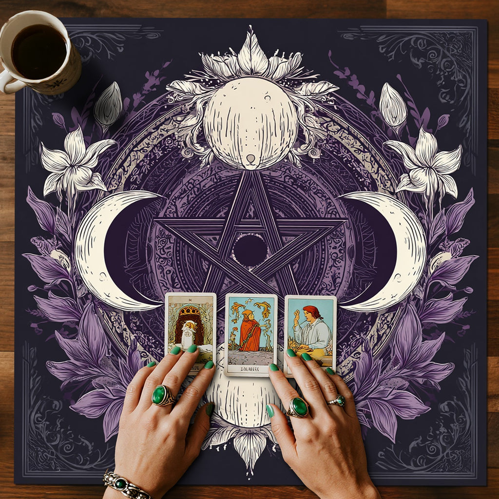 Tarot Tablecloth - Mystical Altar Cloth for Card Readings