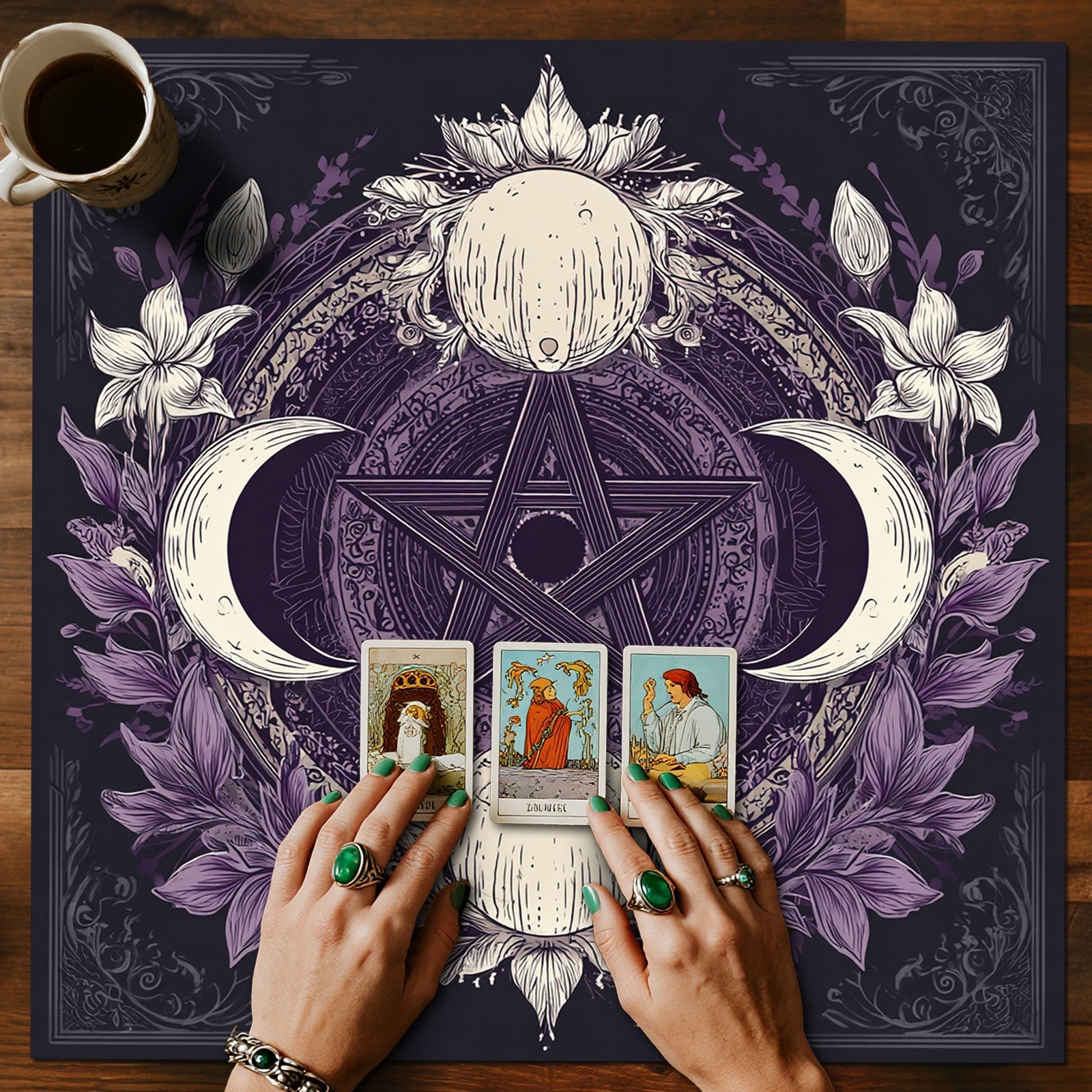 Tarot Tablecloth - Mystical Altar Cloth for Card Readings