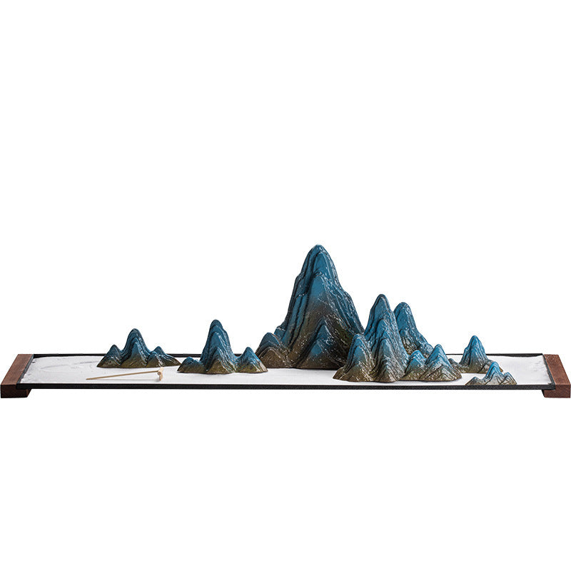 Zen Sand Garden - Ceramic Rockery Miniature Meditation Table
