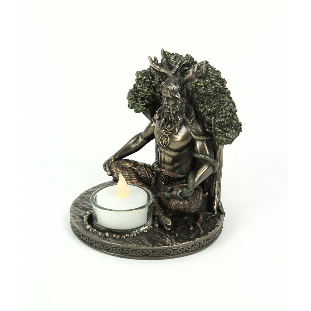 Celtic God Statue - Cernunnos Horned God Resin Figurine for Altar