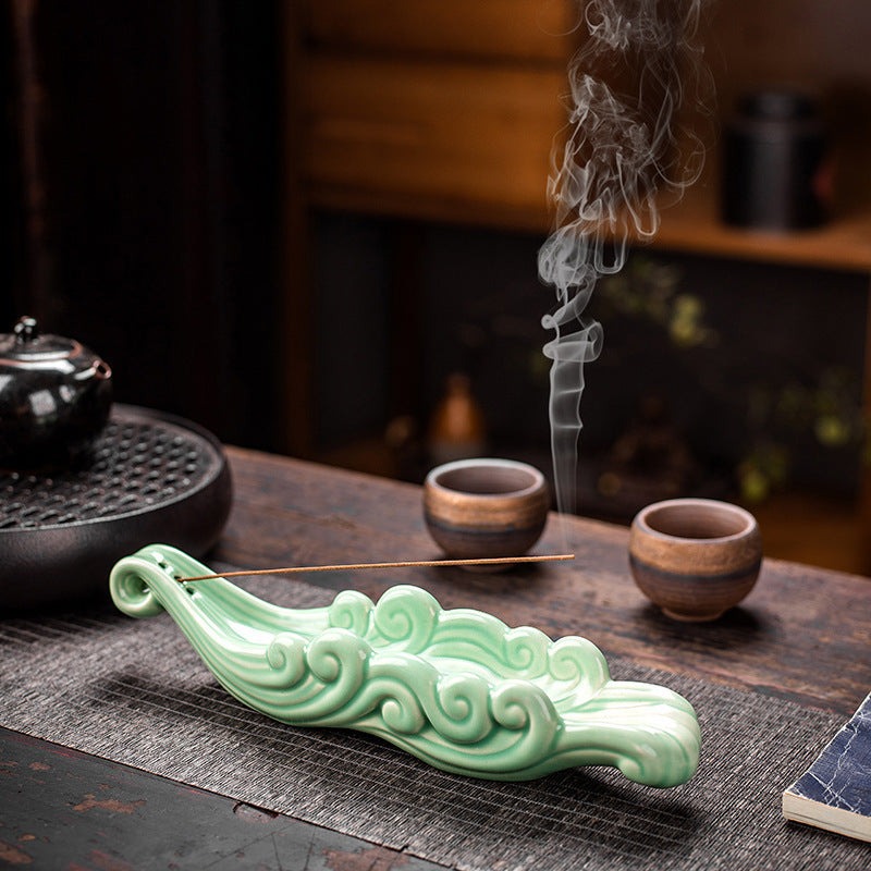 Zen Incense Burner - Retro Ceramic Backflow Incense Holder