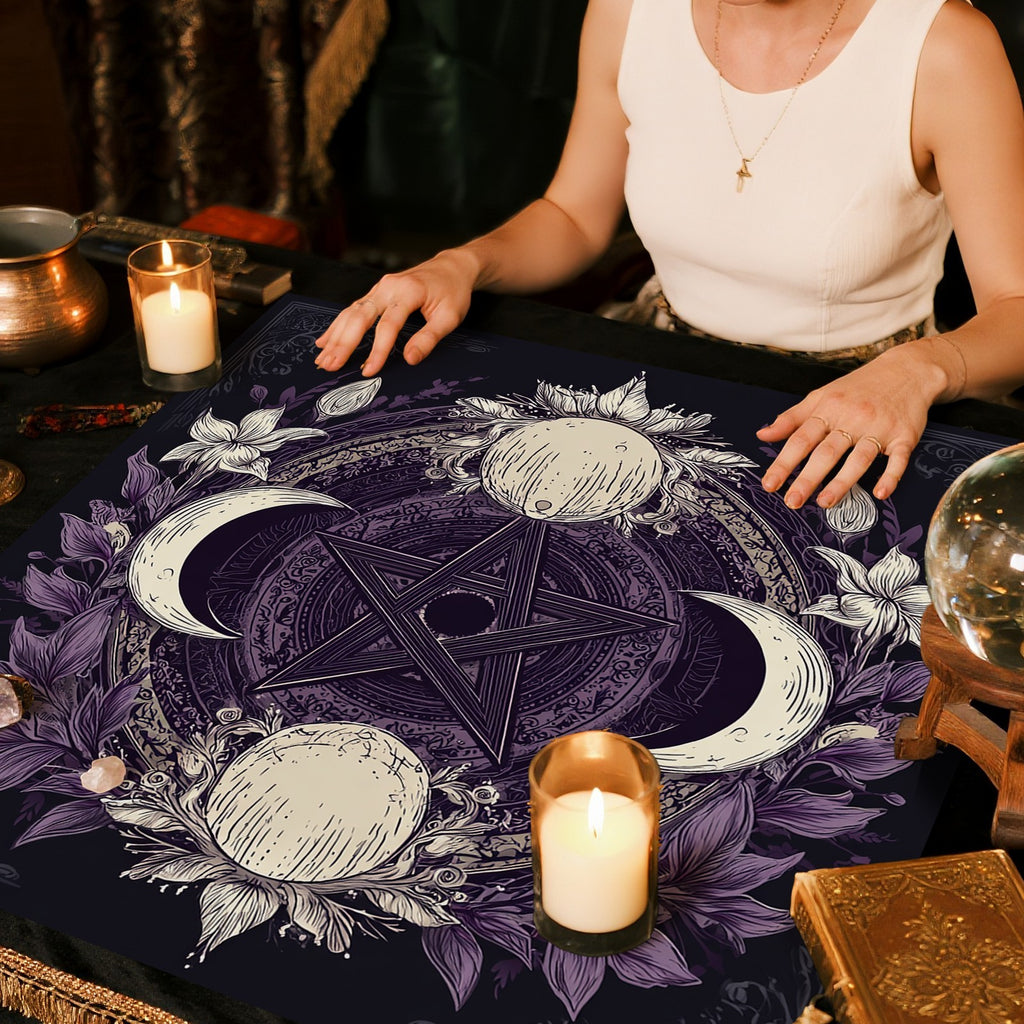 Tarot Tablecloth - Mystical Altar Cloth for Card Readings