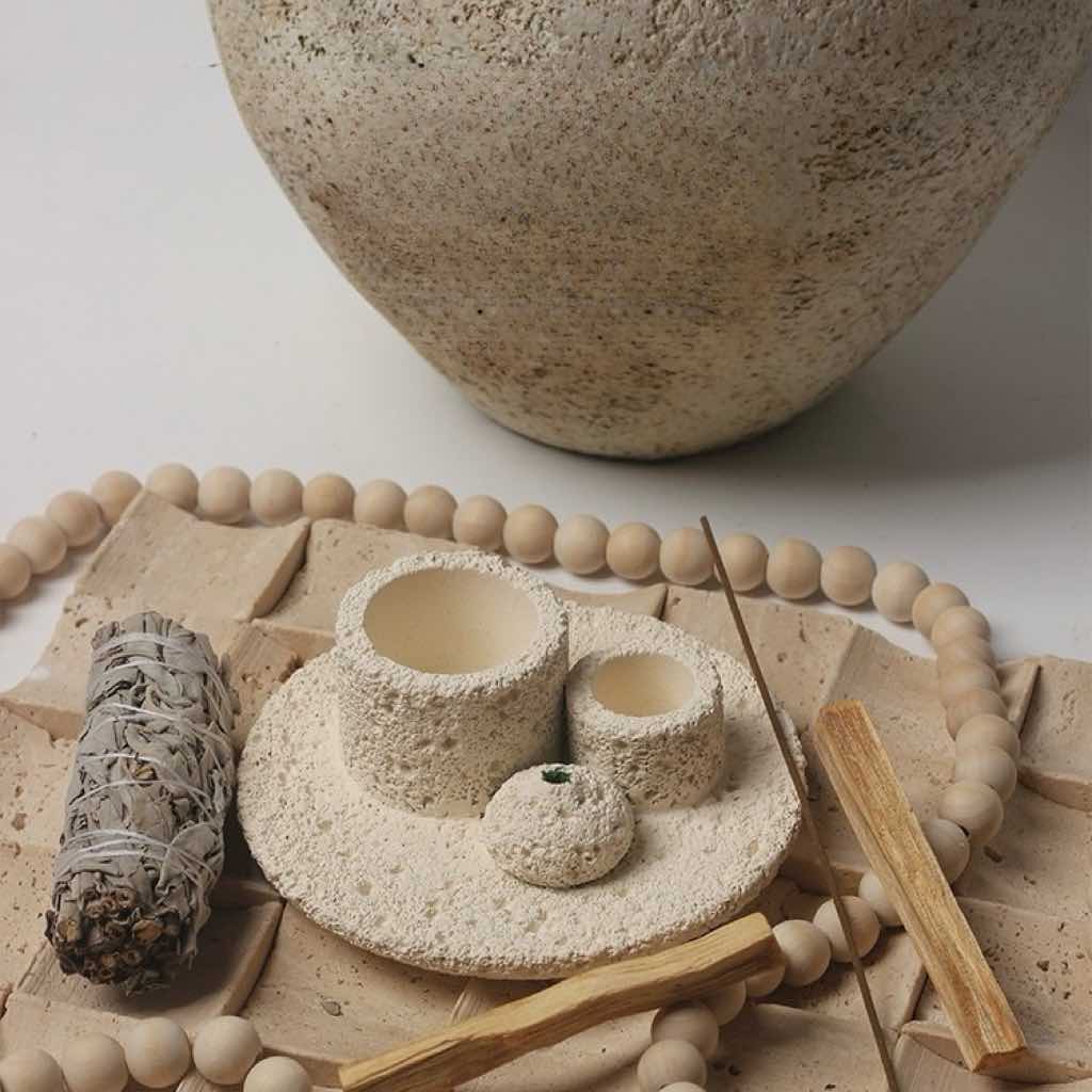 🕯️ Nordic All-in-1 Candle Holder - Sage, Incense & Palo Santo Burner Stand ✨