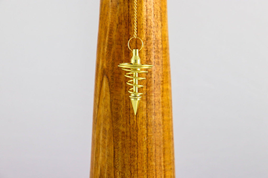 ✨ Spiral Pendulum Golden Brass - Lightweight Divination Dowsing Tool 🌀